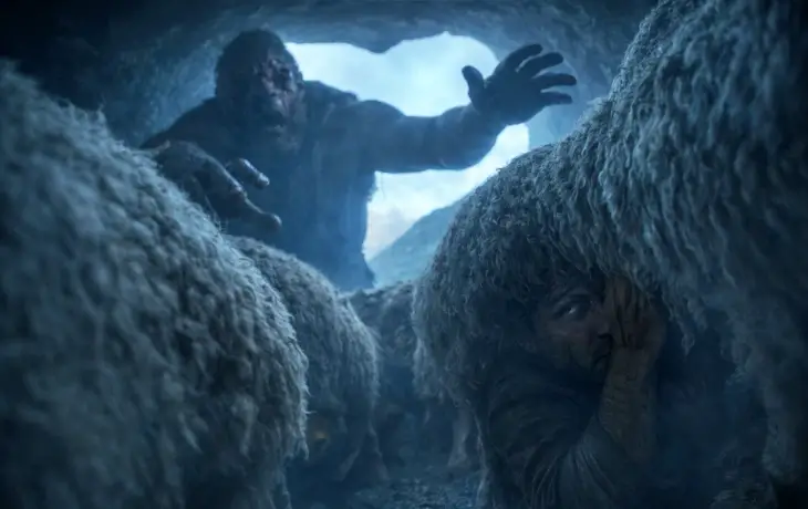 mitolojide Odysseus ve adamlarının Polyphemos’un mağarasından koyunların altında kaçış sahnesi